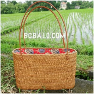 rattan grass ata balinese handbag design full handmade ethnic style